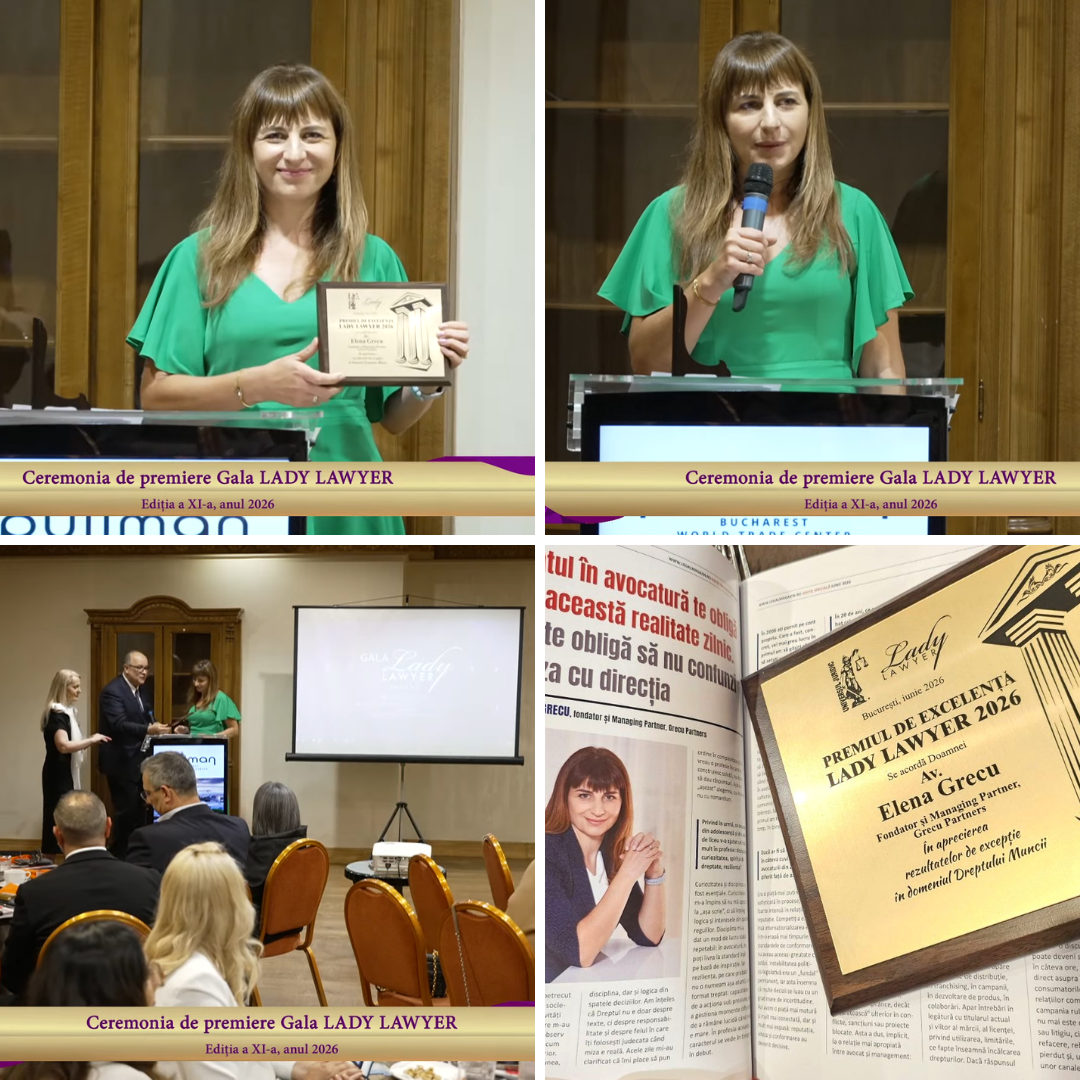 Elena Grecu receives LADY LAWYER 2026 Award of Excellence